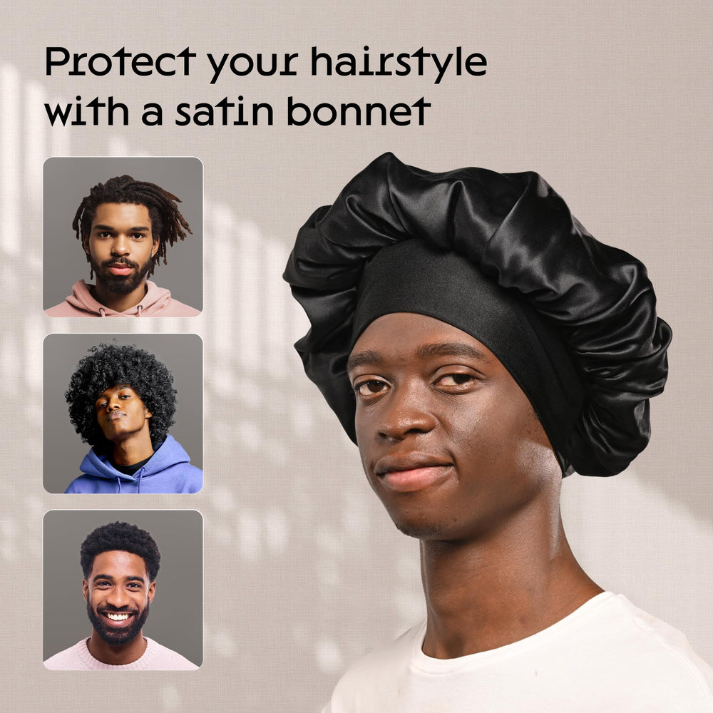 Niagara bonete negro 36 cm, talla amplia para diferentes peinados.