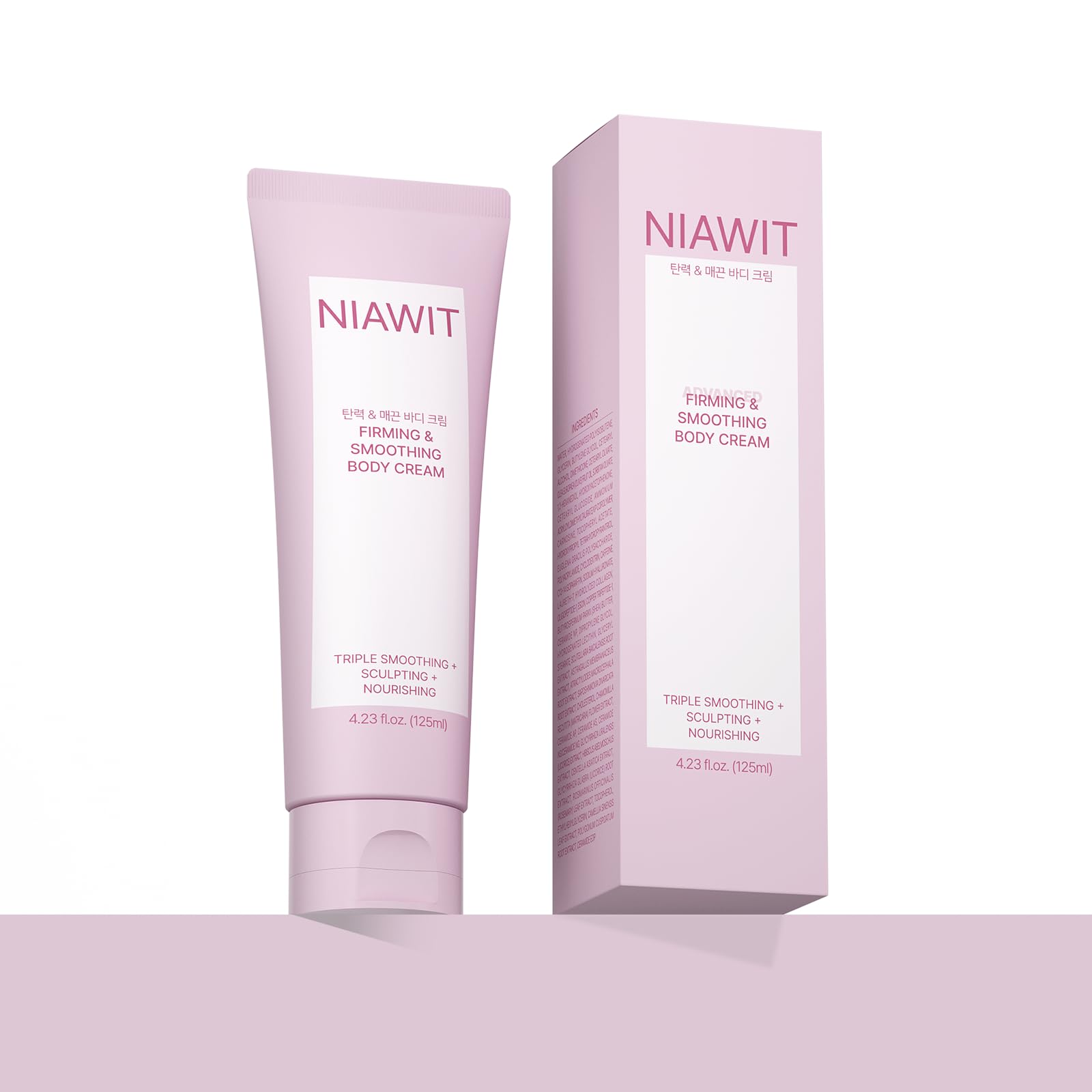NIAWIT Crème raffermissante pour le corps — ventre: contour plus ferme et peau lisse après utilisation.