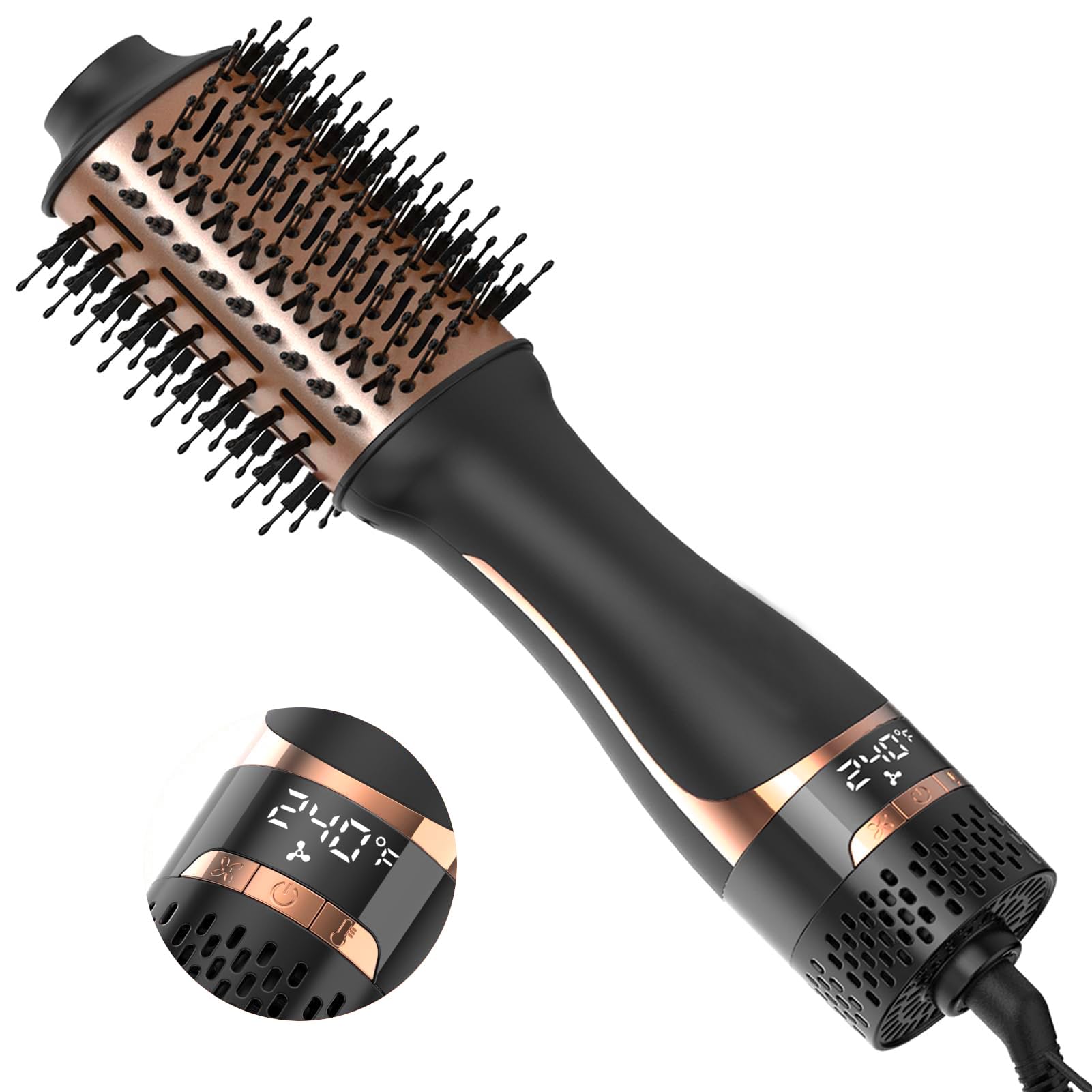 Nicebay secador-brocha oval cerámica para un acabado suave y rápido.