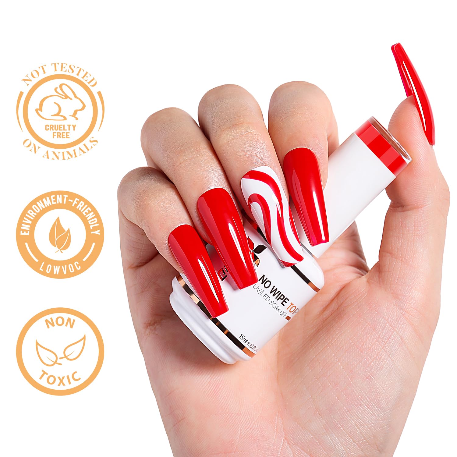 Aplicación rápida de gel con Nicedeco para uñas pulidas