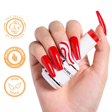 Aplicación rápida de gel con Nicedeco para uñas pulidas