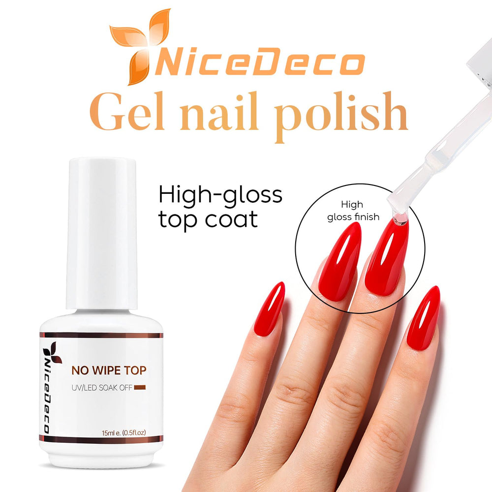 Nicedeco: capa superior de gel brillo intenso para acabado suave.