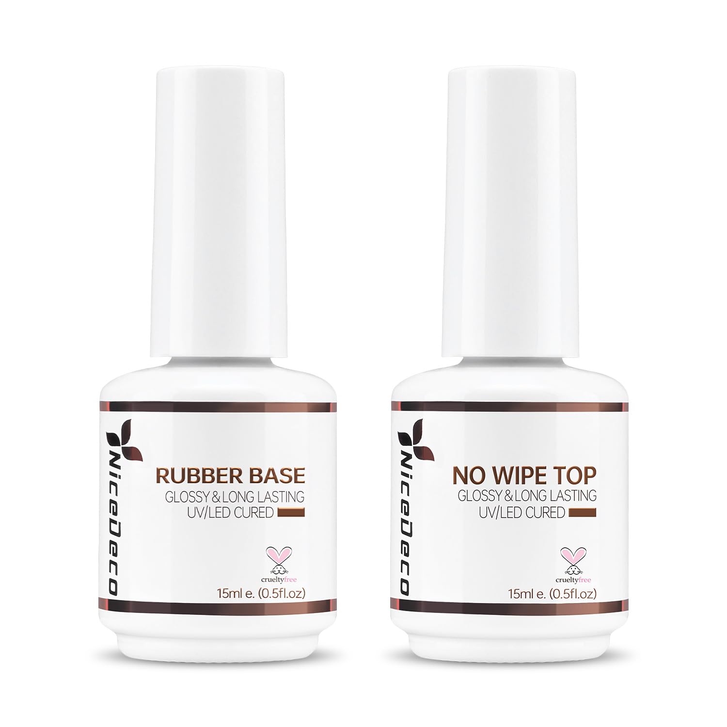 Nicedeco: set completo de base y gel superior para manicuras duraderas.