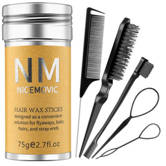 NICEMOVIC barra cera cabello compacta para peinado rápido y definido