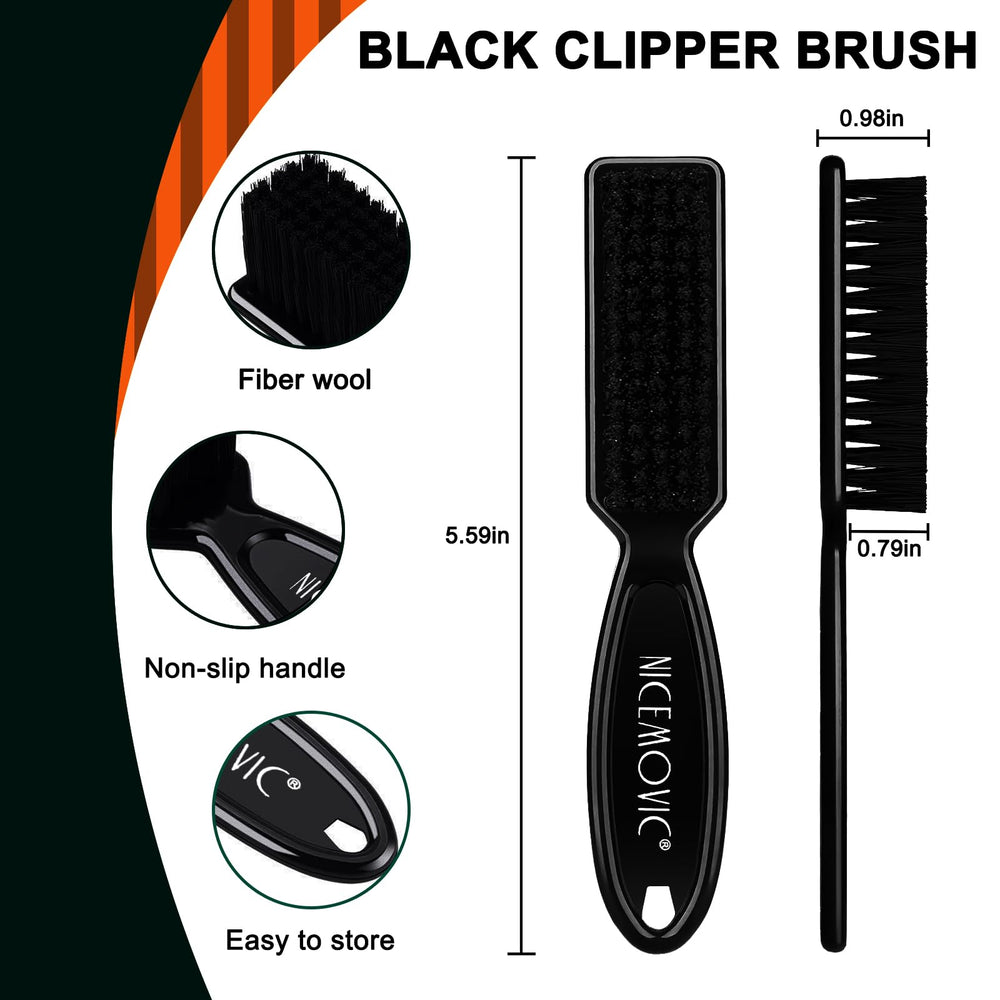 NICEMOVIC cepillo barbero antideslizante con mango ergonómico para agarre estable.