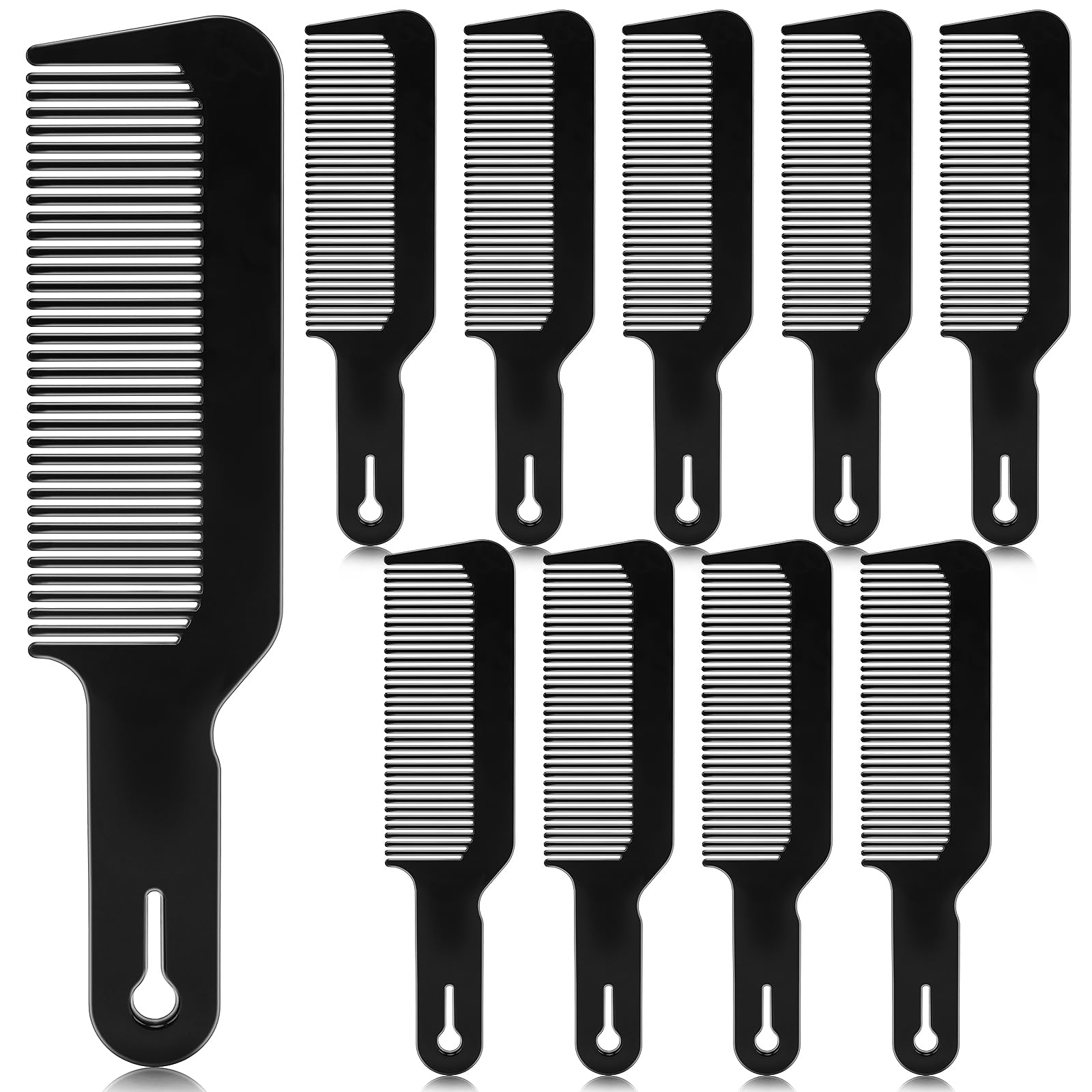 NICEMOVIC set de 10 peines de barbero, embalados individualmente para higiene y uso compartido.