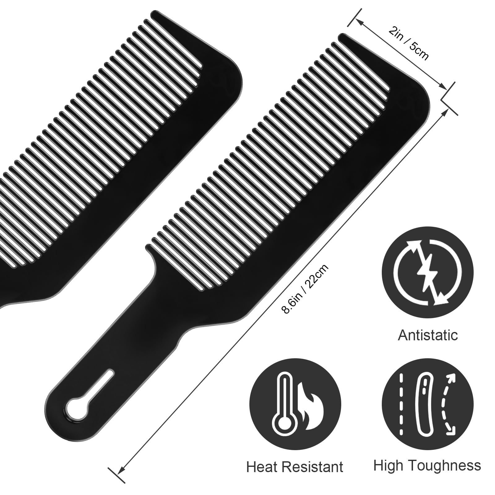 NICEMOVIC peines resistentes al calor para barbero con agarre antideslizante.