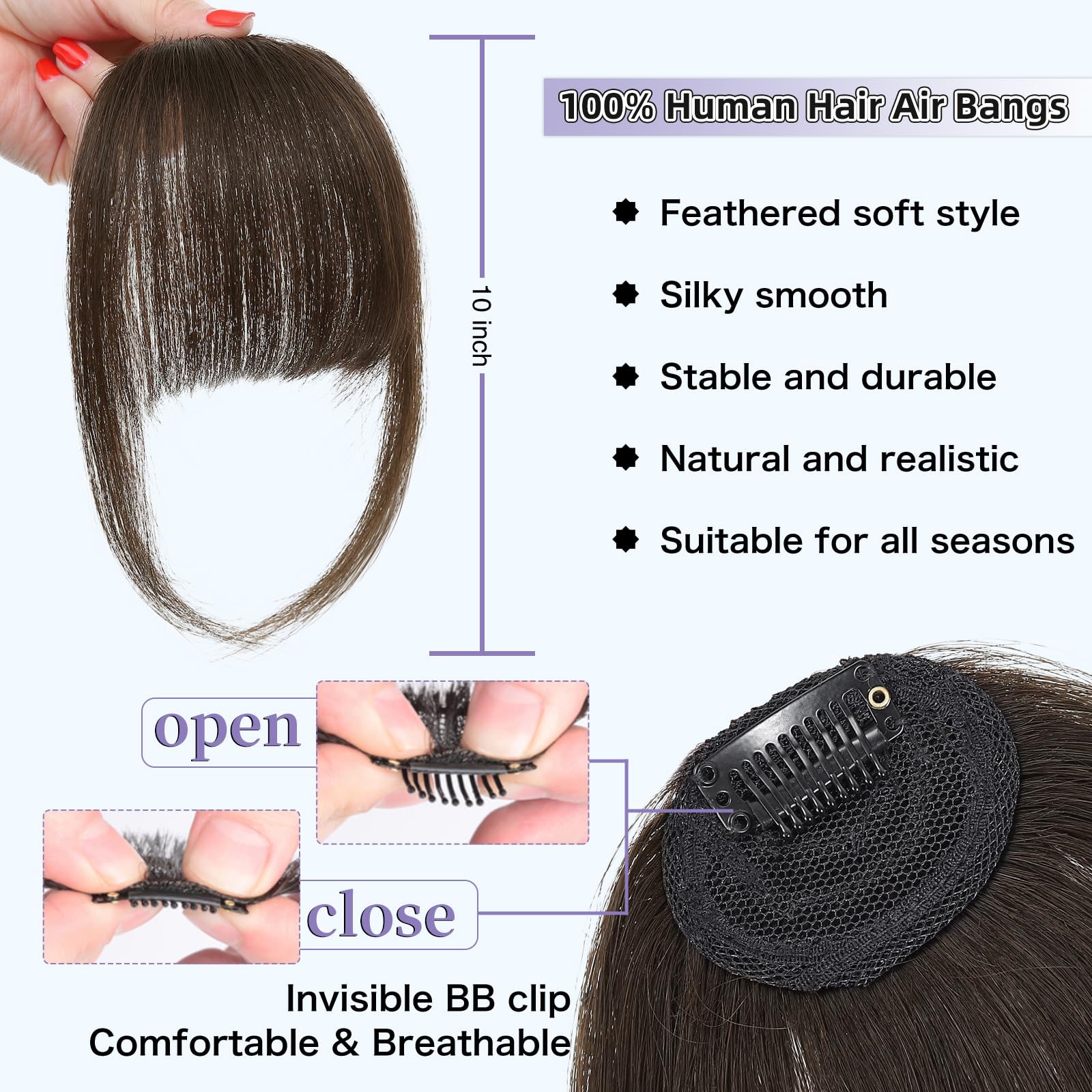 Cierre seguro de Niceone Hair para fijación sin dañar el cabello.
