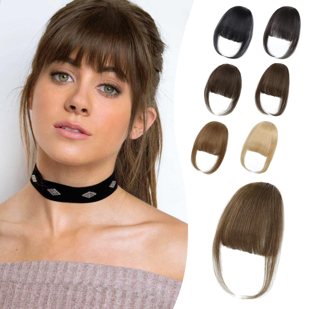 Niceone Hair flequillo ligero, clip cómodo para look natural diario.