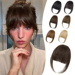 Franja con broches de Niceone Hair para un look natural en segundos.