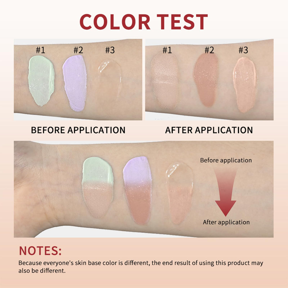 NICEFACE CC Red Corrector base liviana para retoques sin pesadez.