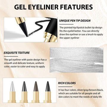 Regalo ideal Nicgou Ayky: delineador en gel con acabado elegante.