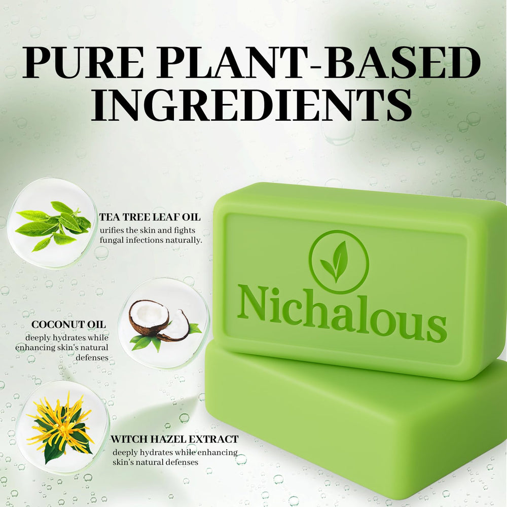 Nichalous Savon Arbre à Thé – Contrôle des odeurs des pieds et fraîcheur durable.