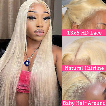 NICILK cabello rubio 613 liso listo para peinar y combinar