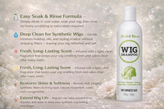Nicole & Alyssa shampoo para pelucas sintéticas, limpieza profunda que elimina residuos.