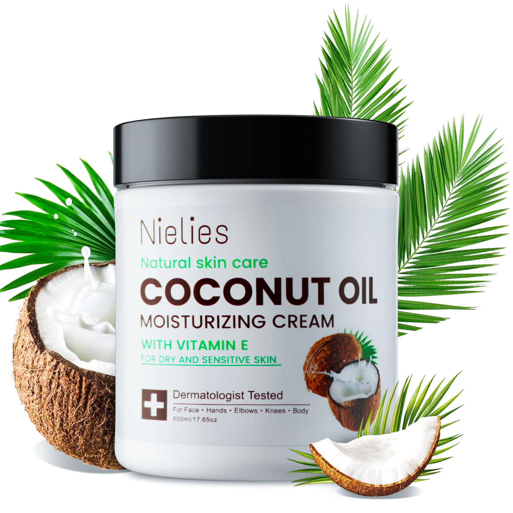 Nielies crema de coco para cuerpo, absorción rápida sin sensación grasa.