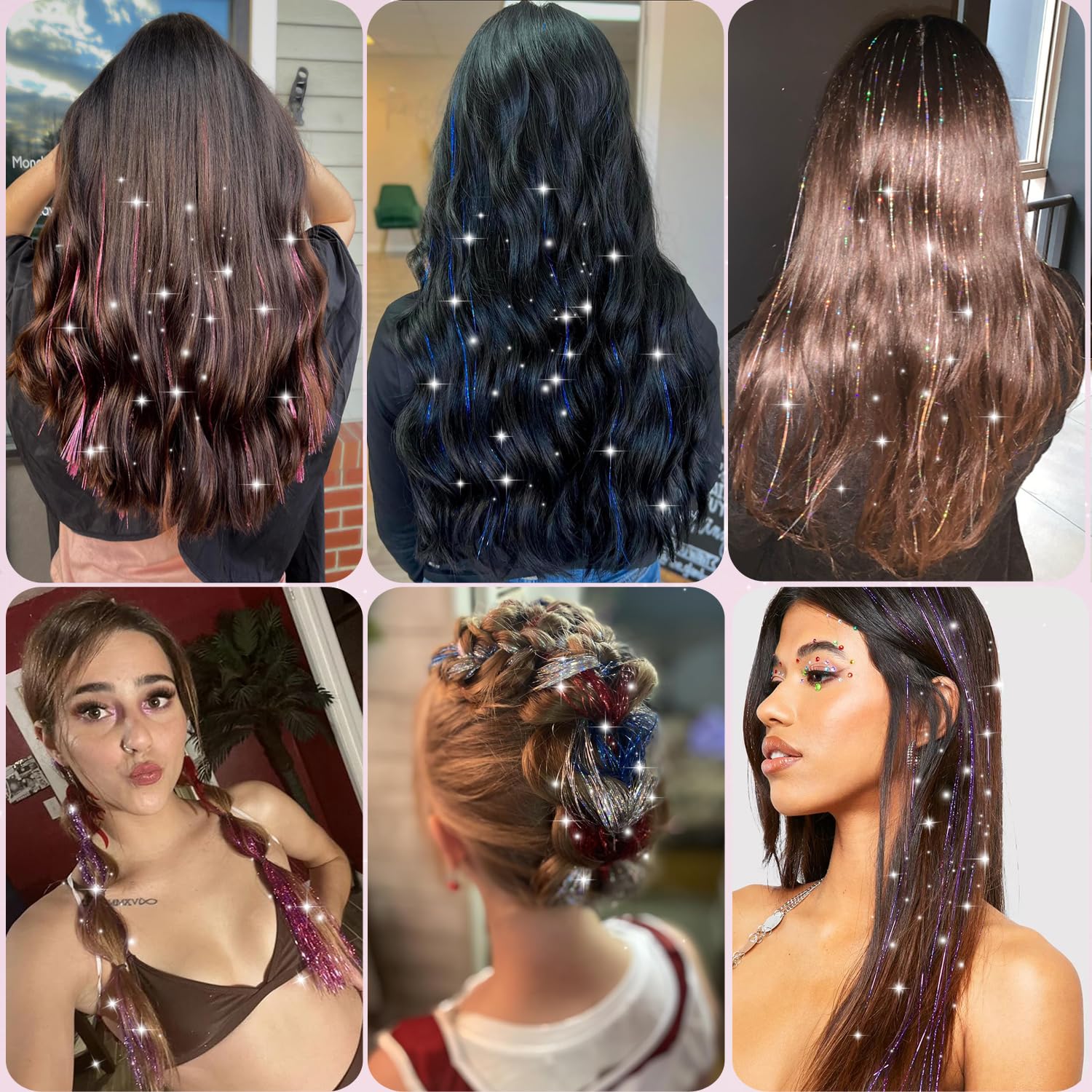 Gomas y clips para pelo Nielp para fijar rápidamente el peinado.