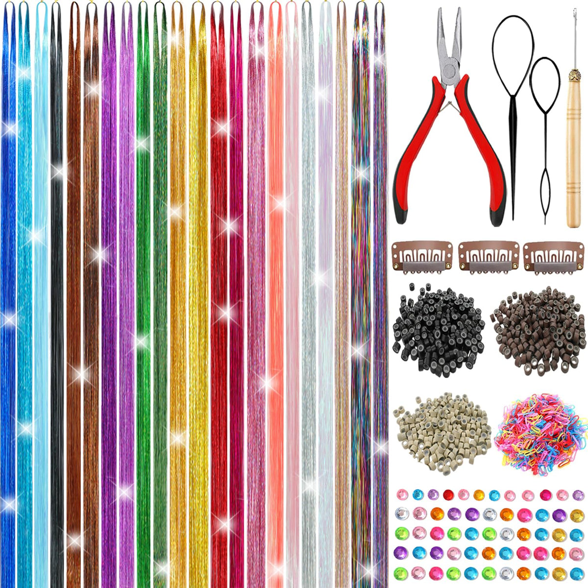 Kit Nielp para pelo con 22 colores y aplicación sencilla para looks creativos.
