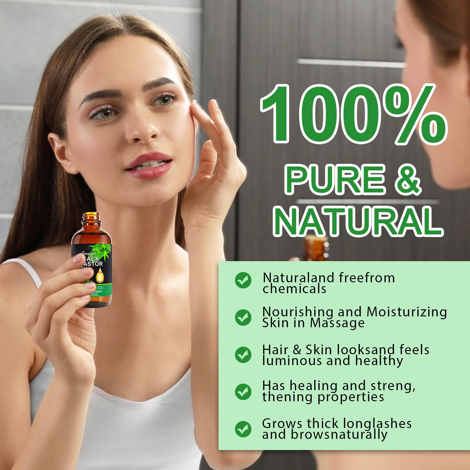 NIFEISHI Aceite para cejas; fortalecimiento y brillo natural.