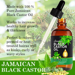 NIFEISHI Aceite de Ricino Negro Jamaicano para piel; hidratación nutritiva.