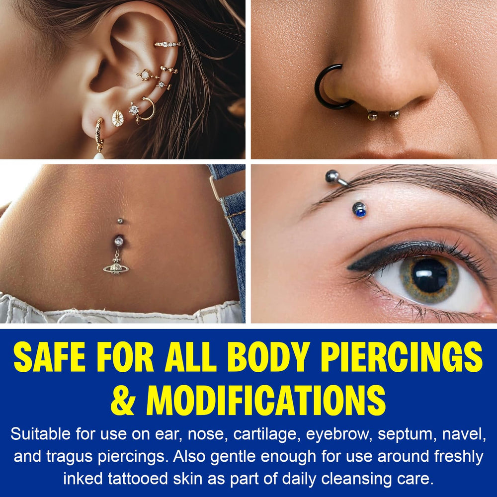 NIFEISHI, cuidado diario de piercings en la oreja con suavidad.