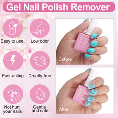 NIFEISHI Remover Esmalte Gel - paquete de dos unidades para uso en casa.