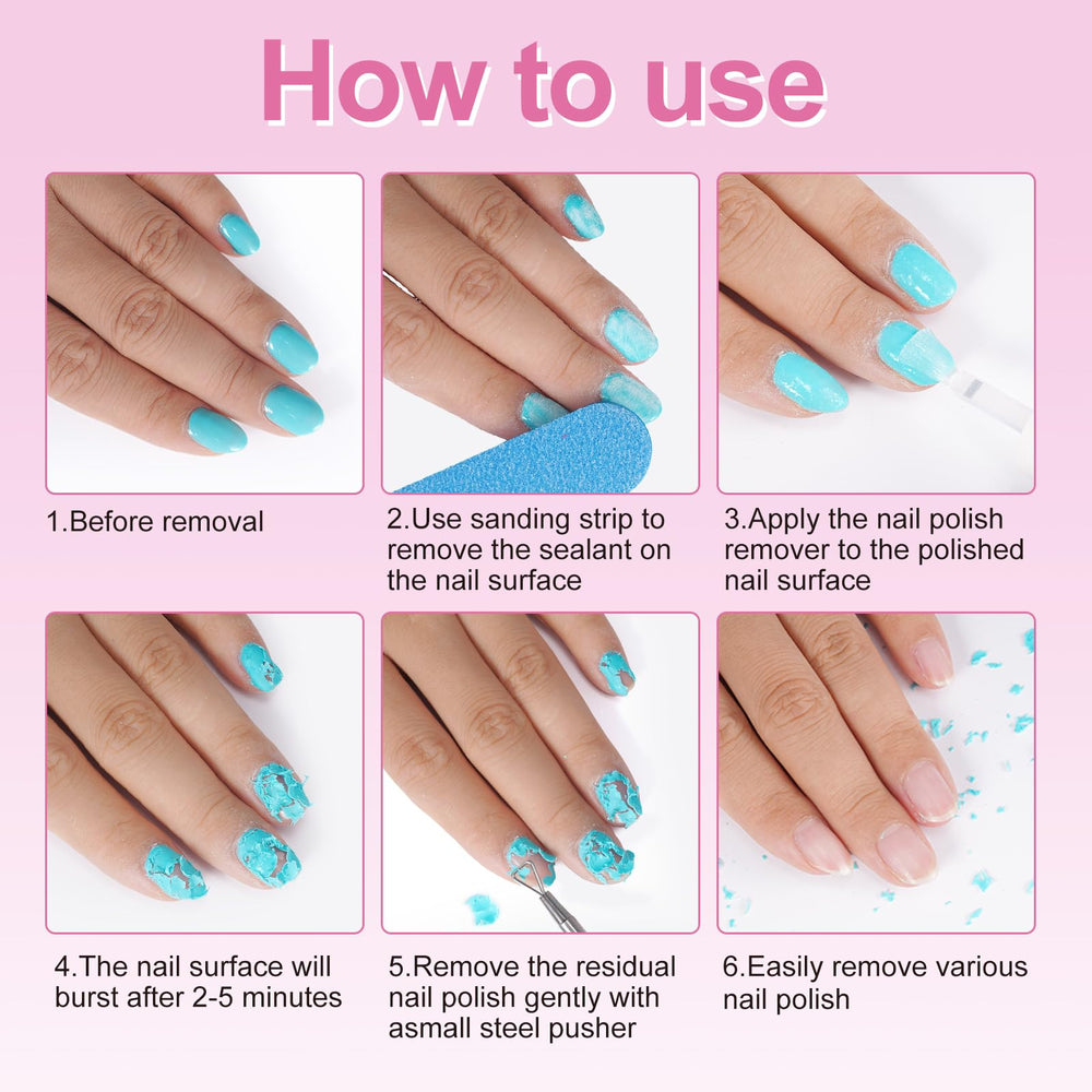 NIFEISHI Remover Esmalte Gel - caja con instrucciones para seguridad de uso.