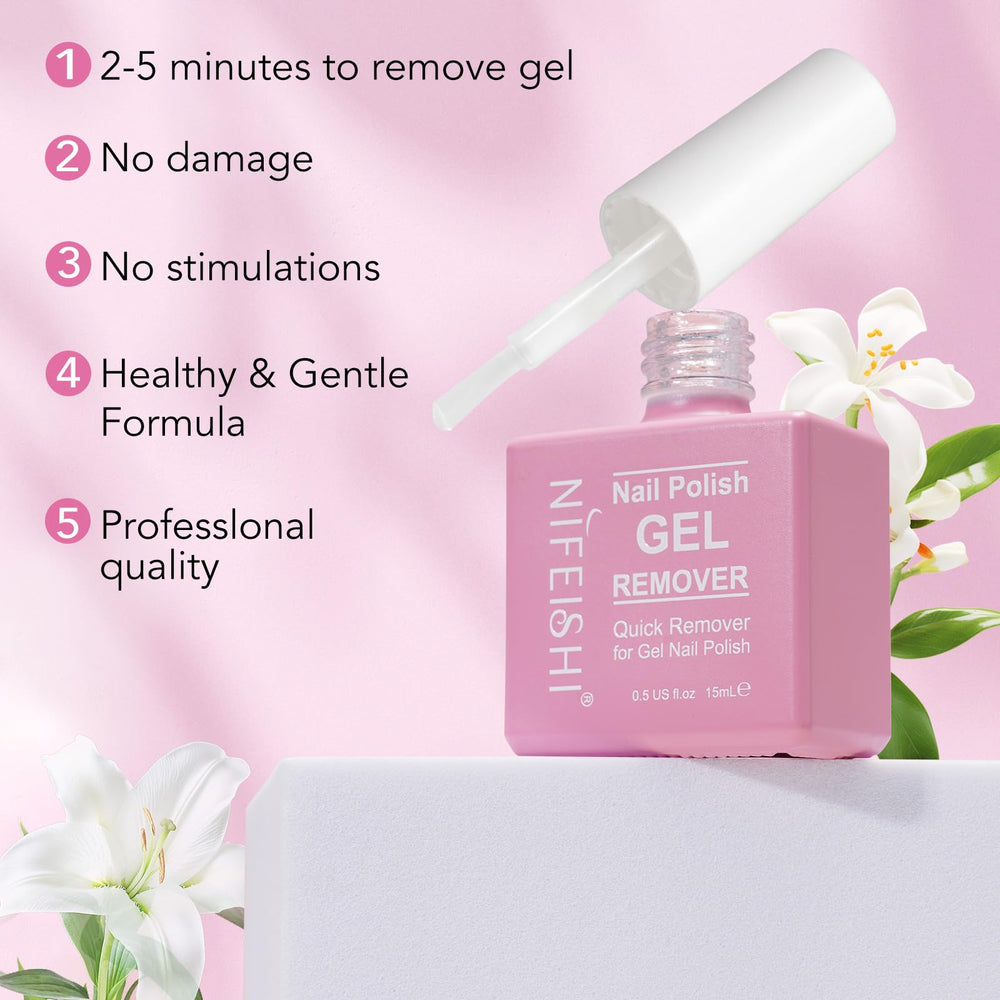 NIFEISHI Remover Esmalte Gel - formato portátil ideal para retoques.