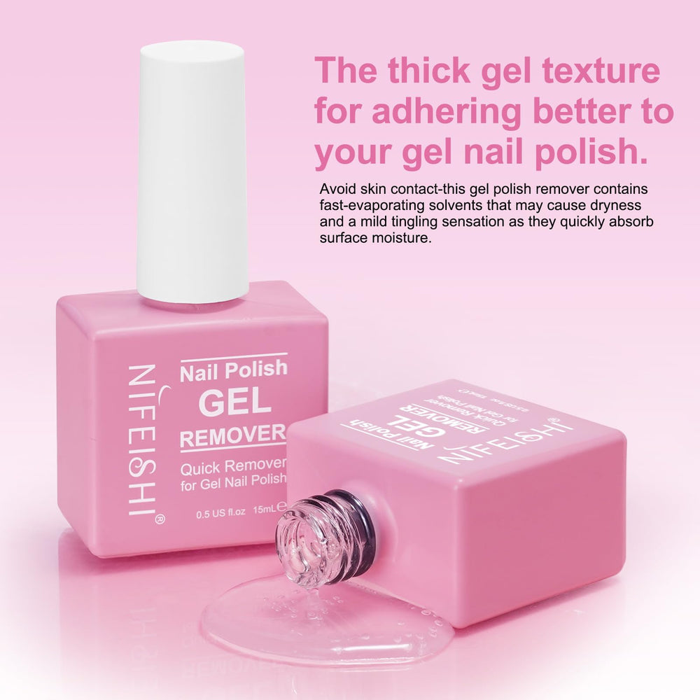 NIFEISHI Remover Esmalte Gel - tapa sellada para conservación y seguridad.