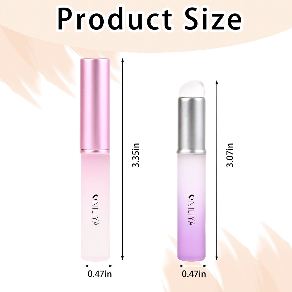 NILIYA aplicador labios silicona para bálsamo y gloss, reparto uniforme.