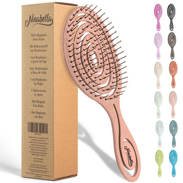 Cepillo Ninabella desenredante espiral para cabello suave y sin tirones
