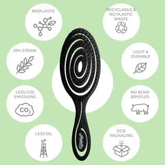 Cepillo Ninabella vegano, hecho de plástico reciclado y sin animales.
