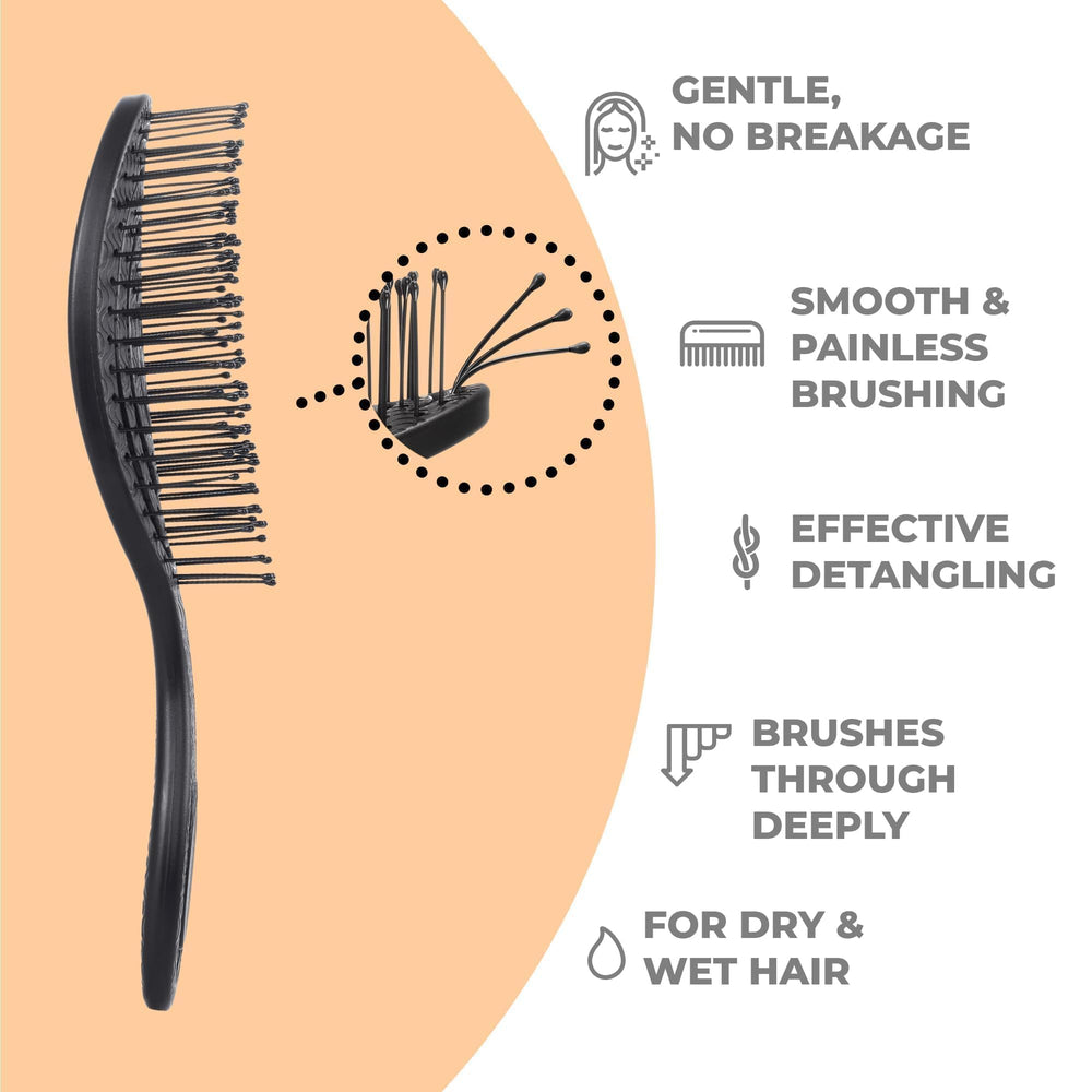 Ninabella cepillo espiral para desenredar cabello seco al peinar.