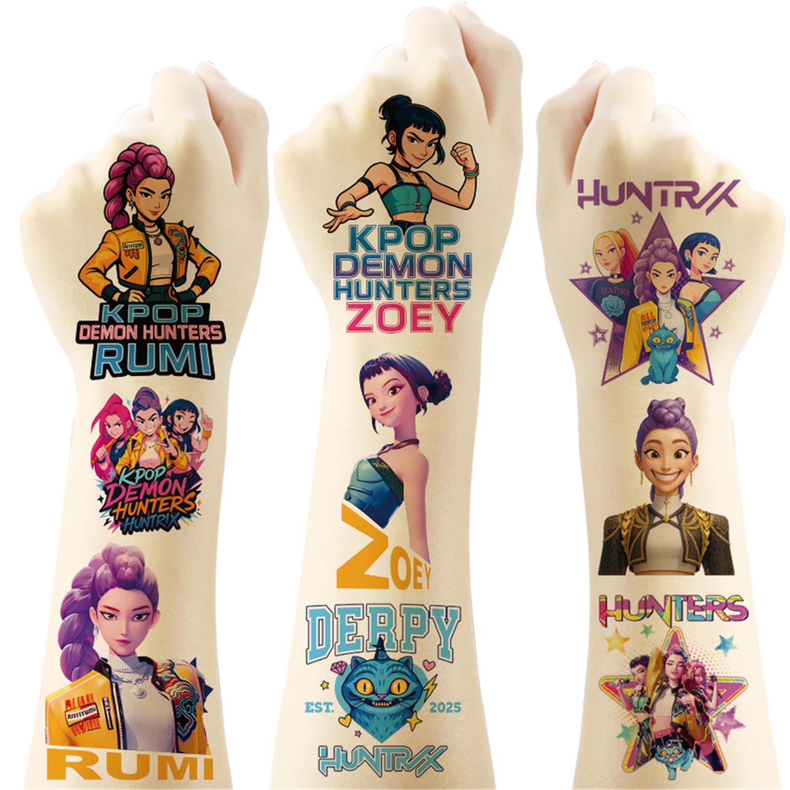 Tatuajes temporales NineGirl demonio para fiestas, fáciles de aplicar y duraderos.