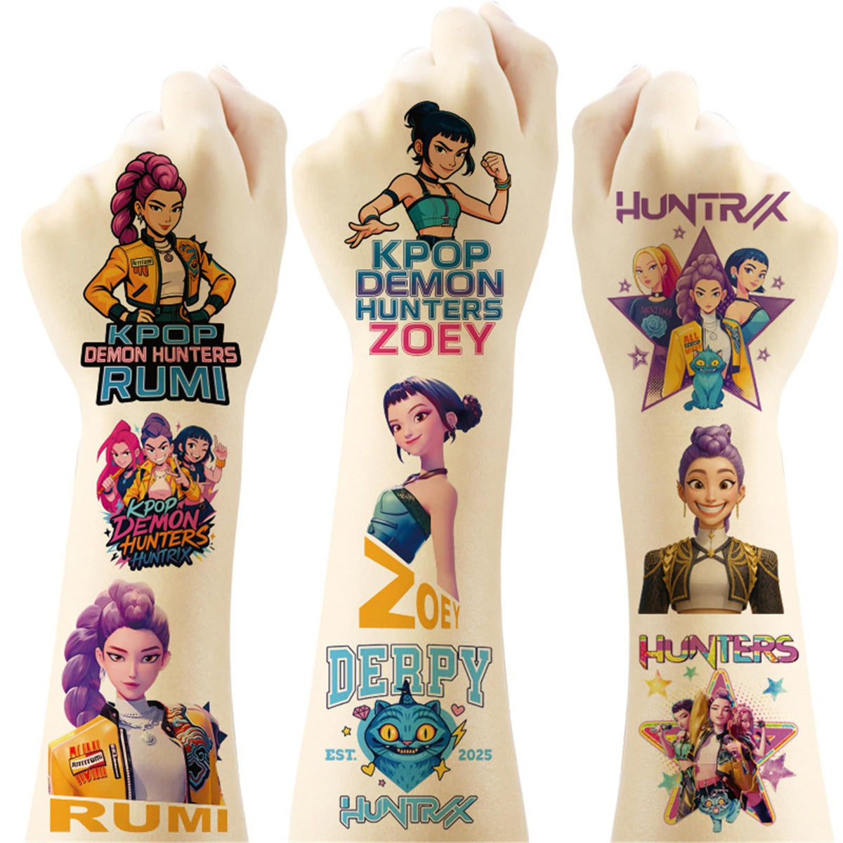 Tatuajes temporales NineGirl demonio para fiestas, fáciles de aplicar y duraderos.