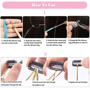 Nineibei Hair Tinsel: look brillante para fiestas y celebraciones