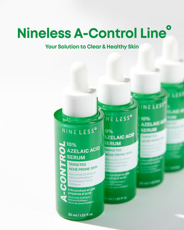 Morning and evening routine with Nineless for a simple skincare ritual.