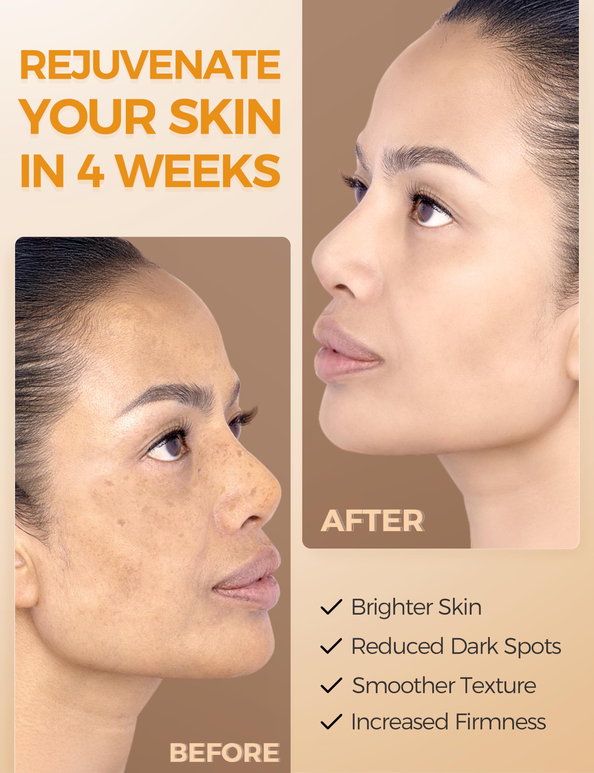 NING DERMOLOGIE Serum Vitamina C, envase al vacío para mayor frescura.