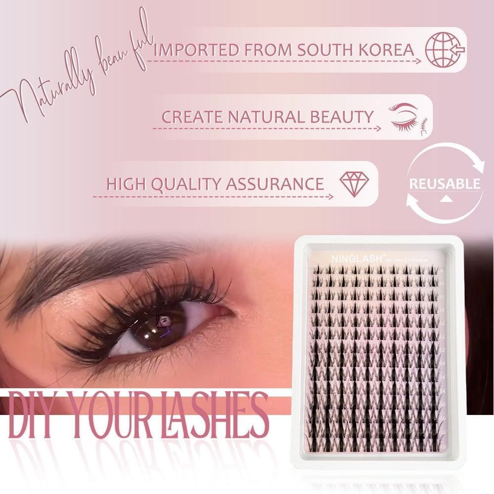 Ninglash Banda Transparente Ultrafina: banda clara para look natural.