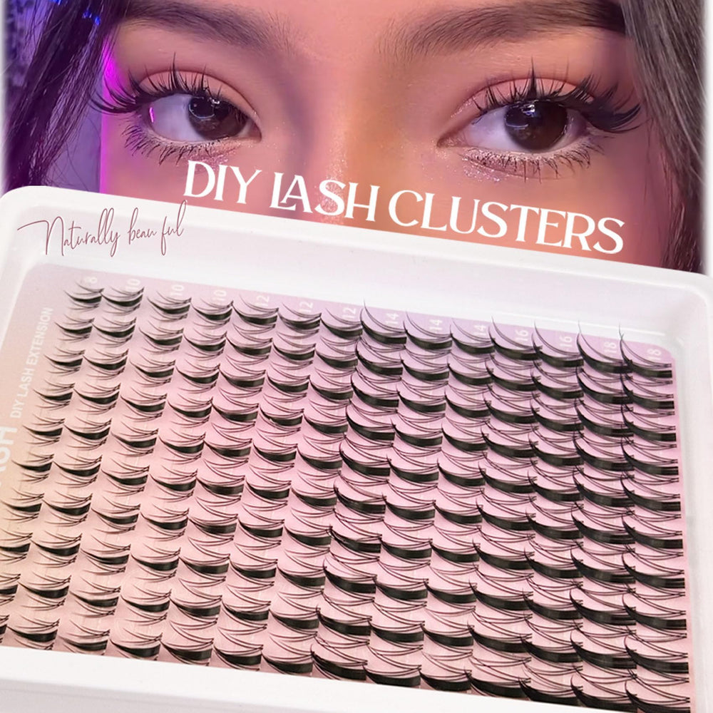 Ninglash Pestañas Puntas Espiga Clusters: detalle único para un toque audaz.