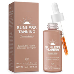 Gotas Ninsiec para rostro en bebida, tono gradual natural.