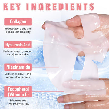 Ninsiec Mascarilla Colágeno: piel hidratada y luminosa durante el día.
