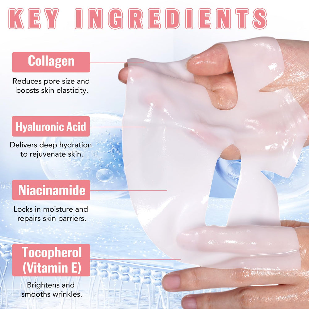 Ninsiec Mascarilla Colágeno: piel hidratada y luminosa durante el día.