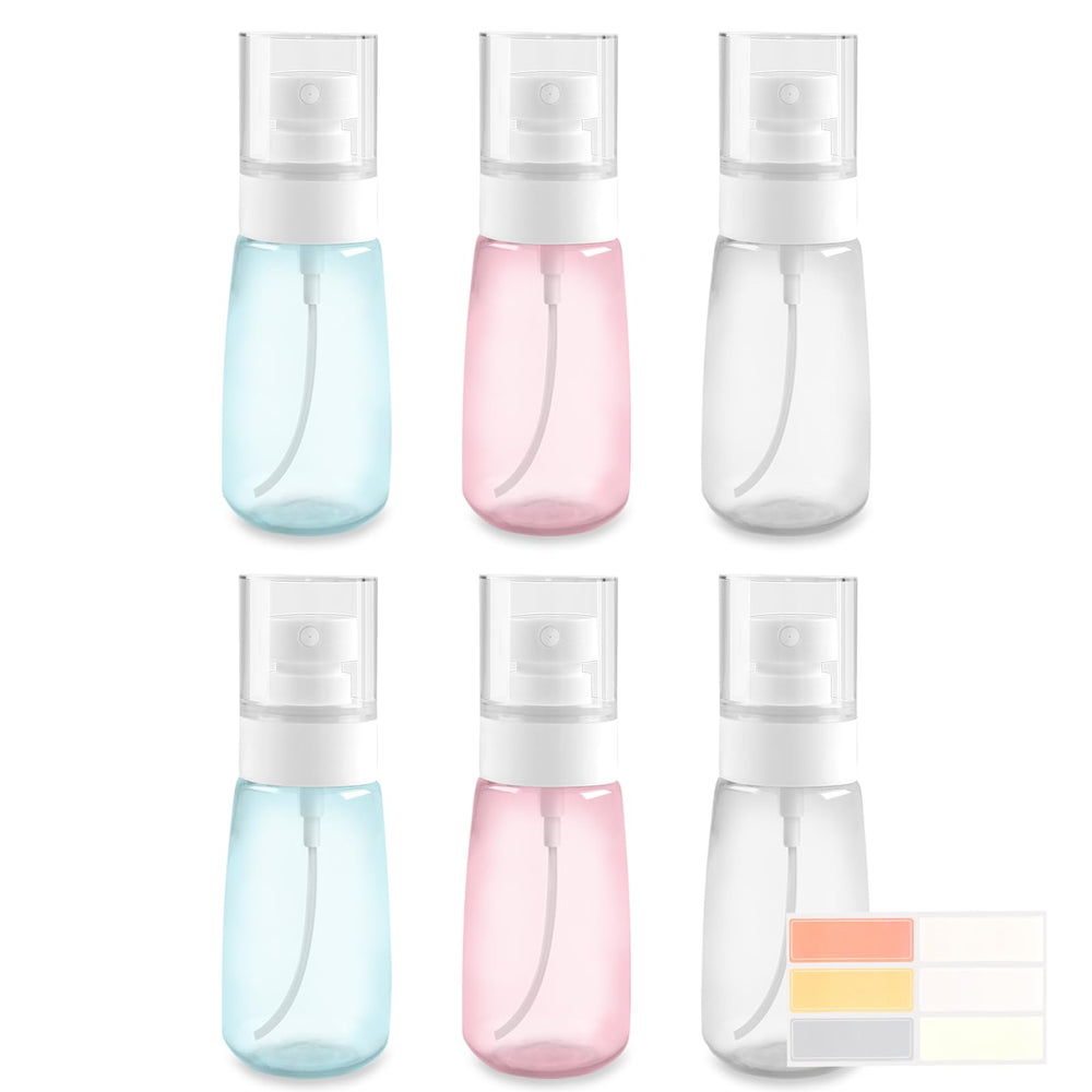 Conjunto Ninsula de 6 botellas de viaje de 60 ml, ideal para viajar.