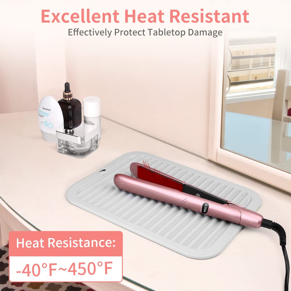 Ninwod mat protege la encimera al colocar plancha y rizador caliente