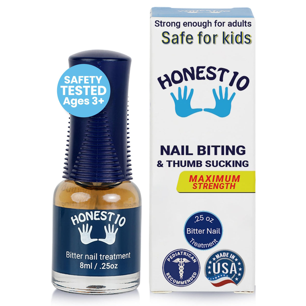 Nipit Honest10 barniz amargo para uñas, aplicación fácil para dejar el hábito.