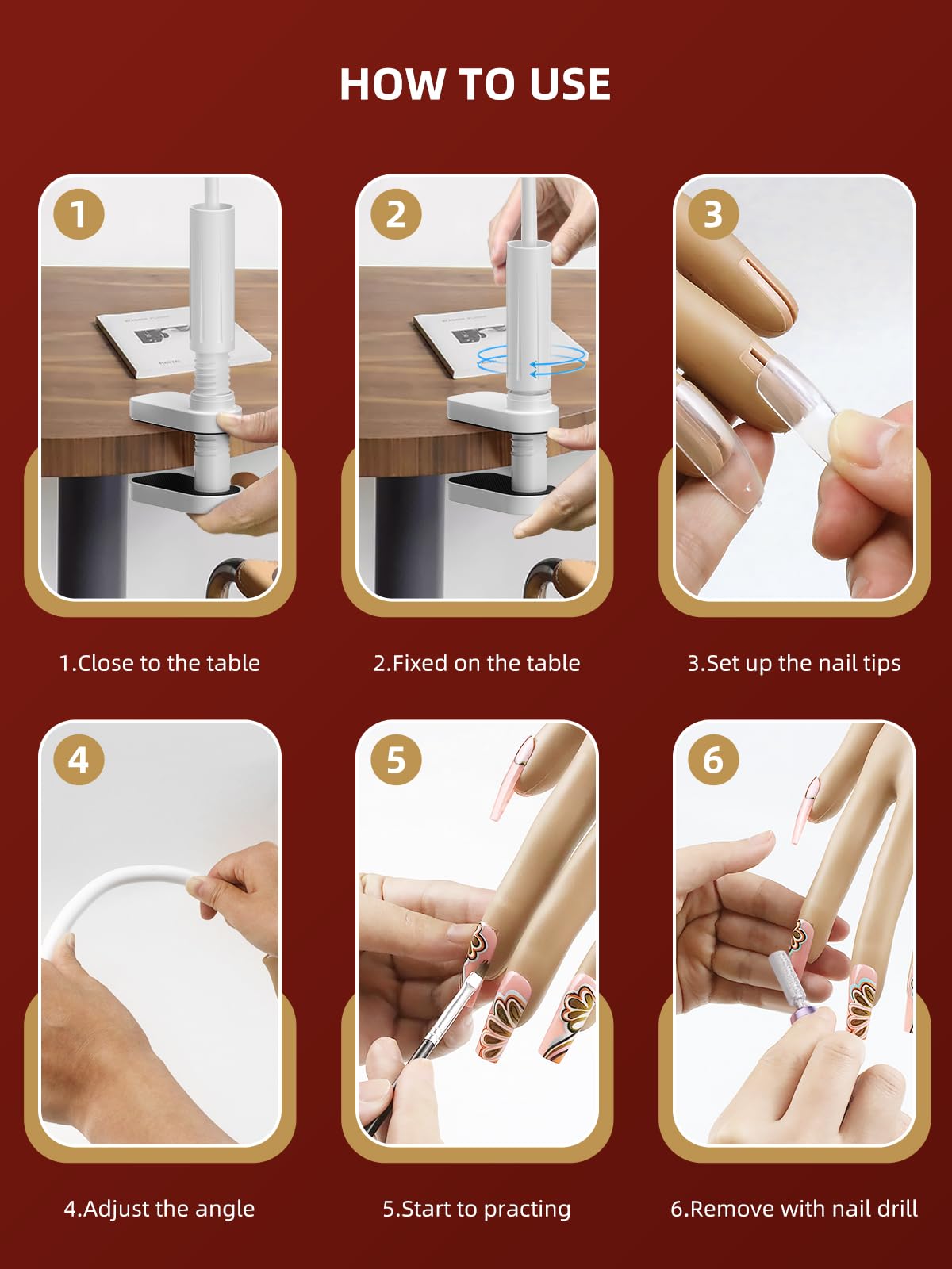NIQZOPA práctica realista para perfeccionar técnicas de uñas en casa