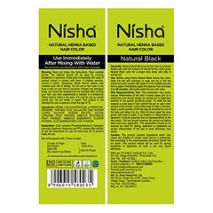 Aplicación de coloración Nisha henna natural negro en cabello