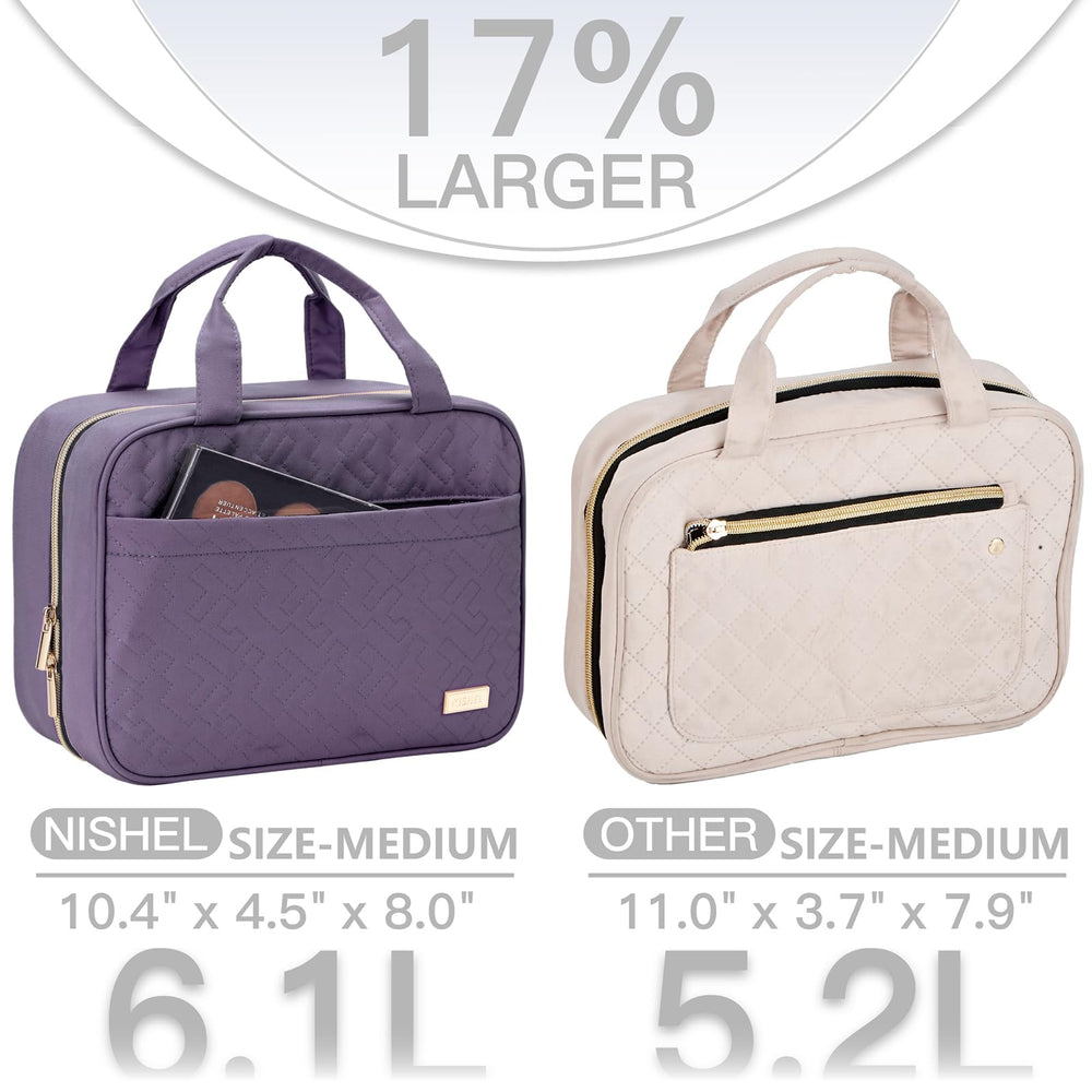 NISHEL Trousse de toilette avec fenêtre transparente facilitant le contrôle de sécurité.