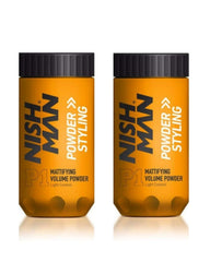 Nishman polvos peinado 20 g paquete 2, fijación natural para volumen diario.